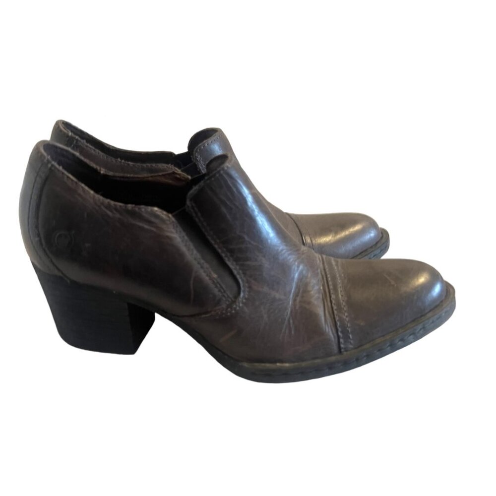 Born Brown Leather Rustic Equestrian Western Low … - image 4